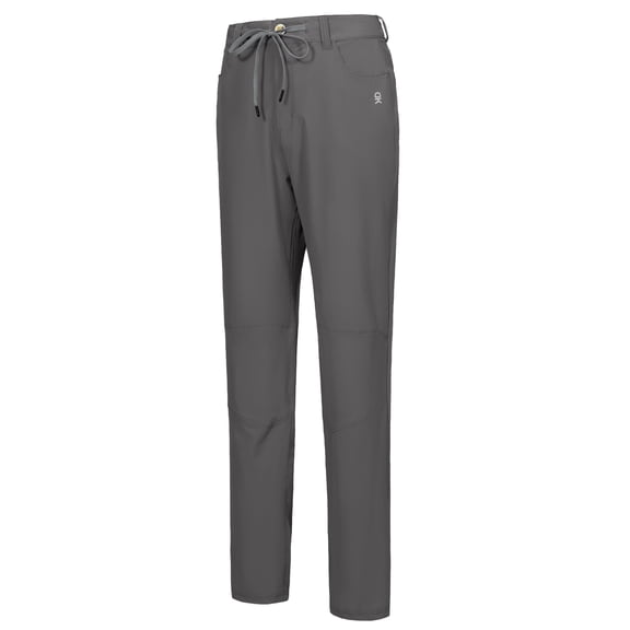 Little Donkey Andy Women's Quick Dry Lightweight Stretchy Hiking Golf Pants UPF 50 Drawstring Pocket Anytime Pants Gray XS