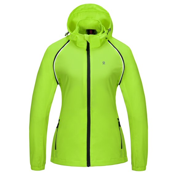 Little Donkey Andy Women's Quick-Dry Running Jacket UPF 50+ Cycling Jacket with Detachable Sleeves and Hood Size S