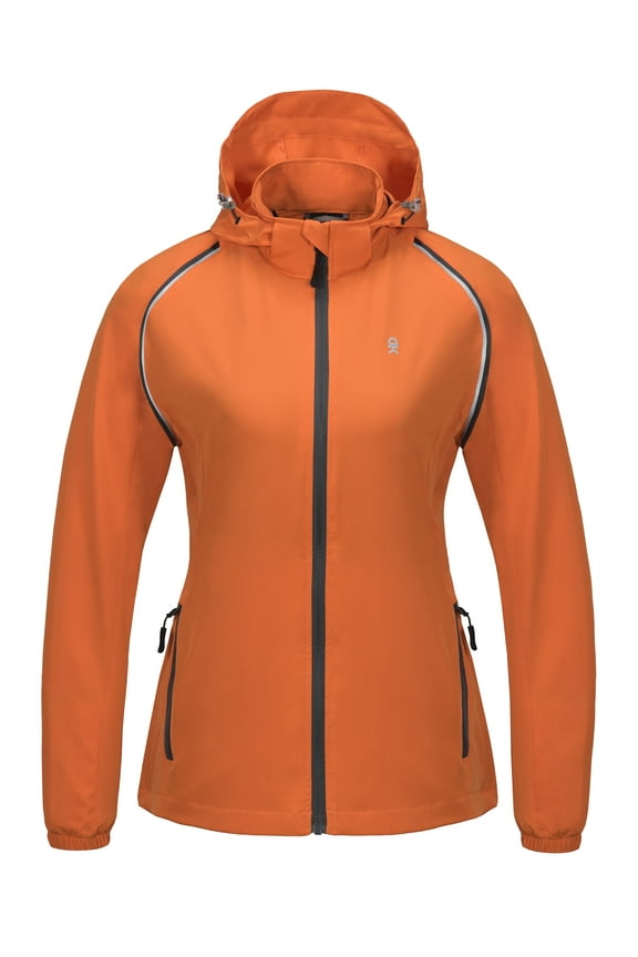 Women's Quick-Dry Running Jacket UPF 50+ Cycling Jacket with Detachable Sleeves and Hood Size XL