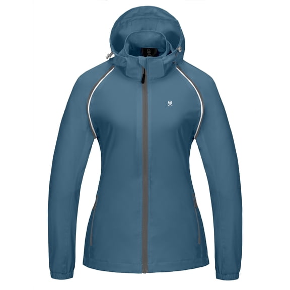 Little Donkey Andy Women's Quick-Dry Running Jacket UPF 50+ Cycling Jacket with Detachable Sleeves and Hood Size XL