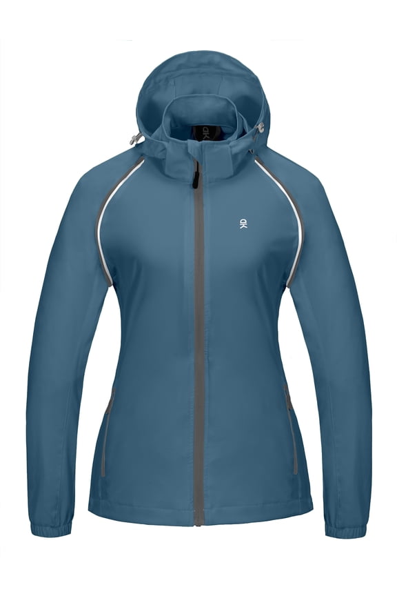 Women's Quick-Dry Running Jacket UPF 50+ Cycling Jacket with Detachable Sleeves and Hood Size XS