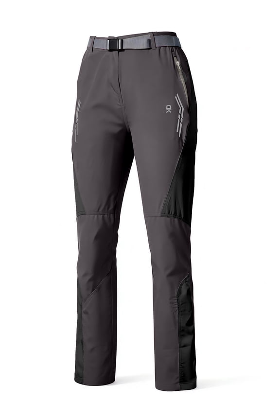 Women's Quick-Dry, Water-Repellent Outdoor Pants - Lightweight, UPF 50+ for Hiking and Travel Gray L
