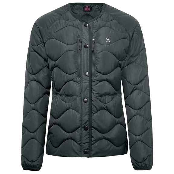 Little Donkey Andy Women's Quilted Jacket Lightweight Warm Winter Puffer Jackets Long Sleeve Padded Coats Outwear With 6 Pockets Grey, XX-Large