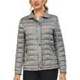 thumbnail image 1 of Little Donkey Andy Women's Quilted Puffer Jacket Lightweight Insulated Jacket Full Zip Thermal Padded Winter Coat with Pockets Light grey M, 1 of 6