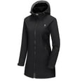 thumbnail image 1 of Little Donkey Andy Women's Softshell Fleece Lined Jacket with Hood Windbreaker Insulated Long Warm Rain Jacket (Black S), 1 of 7