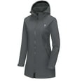 thumbnail image 1 of Little Donkey Andy Women's Softshell Fleece Lined Jacket with Hood Windbreaker Insulated Long Warm Rain Jacket (Gray XS), 1 of 7