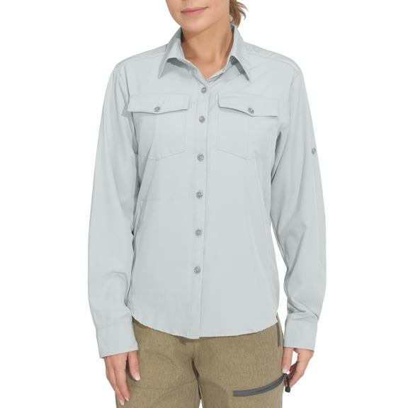 Little Donkey Andy Women's Stretch Quick Dry UPF50+ Long Sleeve Shirt for Hiking, Travel, Camping Size XXL