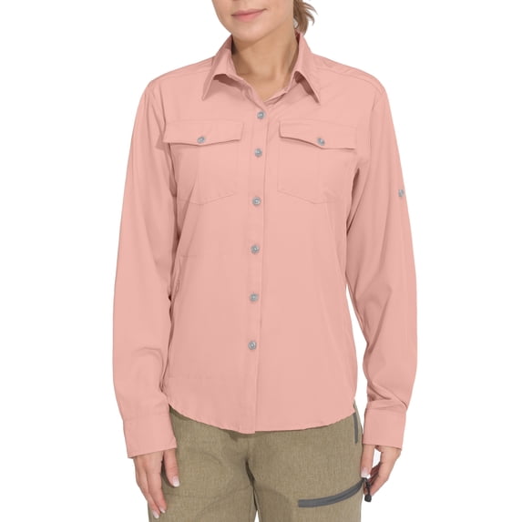 Little Donkey Andy Women's Stretch Quick Dry UPF50+ Long Sleeve Shirt for Hiking, Travel, Camping Size XXL