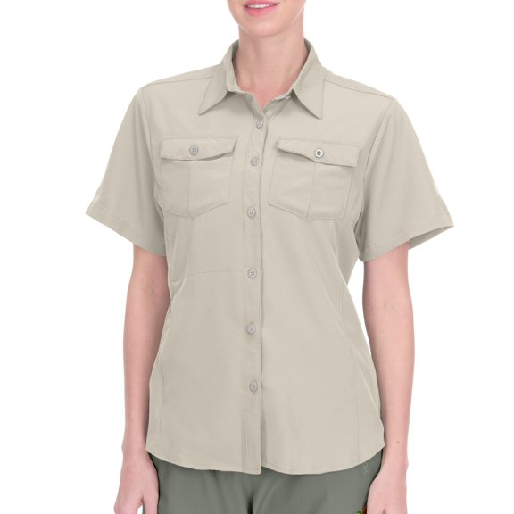 Little Donkey Andy Women's Stretch Quick Dry UPF50+ Short Sleeve Shirt for Hiking, Travel, Camping Size XL