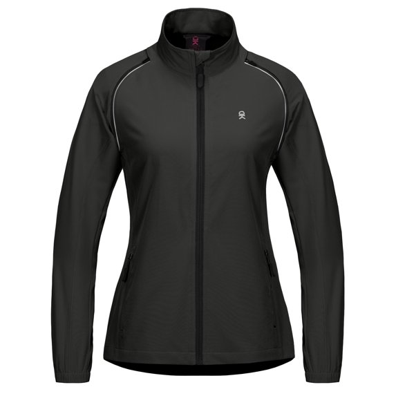 Little Donkey Andy Women's Lightweight Waterproof Cycling Jacket with Removable Sleeves for Biking Running Golf Black S