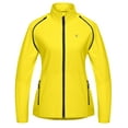 thumbnail image 1 of Little Donkey Andy Women's Lightweight Waterproof Cycling Jacket with Removable Sleeves for Biking Running Golf Yellow XS, 1 of 6