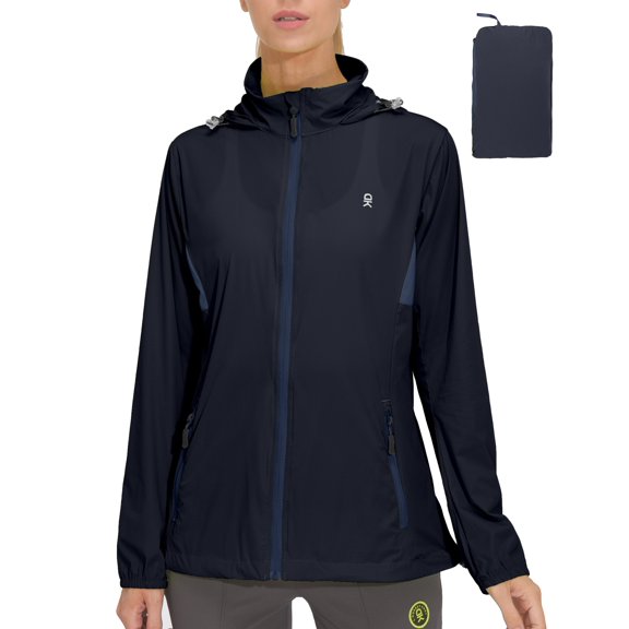 Little Donkey Andy Women's UPF 50+ Sun Protection Jacket Breathable , Lightweight Summer Shirts Packable for Running Hiking (Outer Space XS)