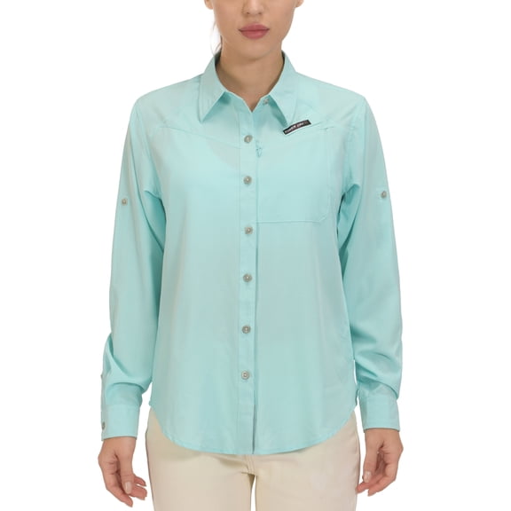 Little Donkey Andy Women's UPF 50 UV Protection Shirt, Breathable Long Sleeve Fishing Hiking Shirts, Quick Dry Size L