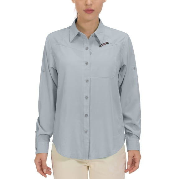 Little Donkey Andy Women's UPF 50 UV Protection Shirt, Breathable Long Sleeve Fishing Hiking Shirts, Quick Dry Size L