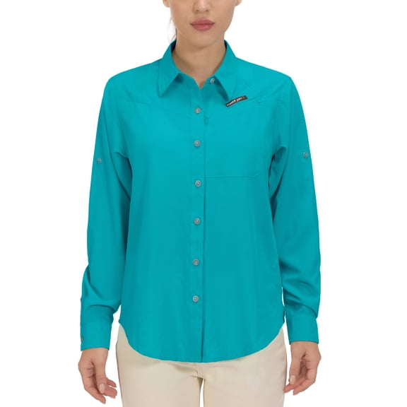 Little Donkey Andy Women's UPF 50 UV Protection Shirt, Breathable Long Sleeve Fishing Hiking Shirts, Quick Dry Size M