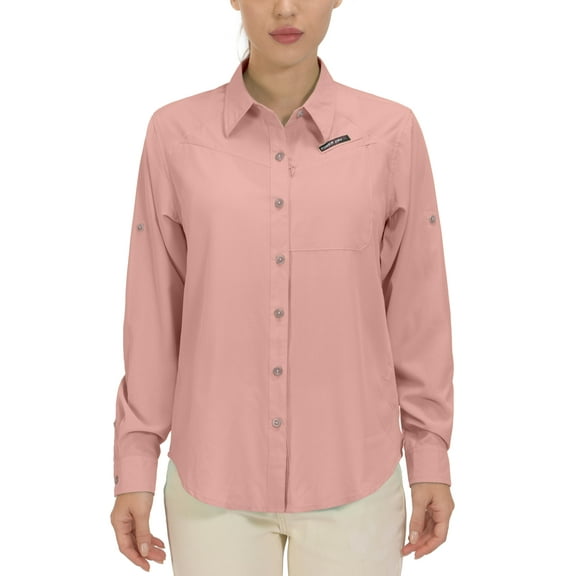 Little Donkey Andy Women's UPF 50 UV Protection Shirt, Breathable Long Sleeve Fishing Hiking Shirts, Quick Dry Size S