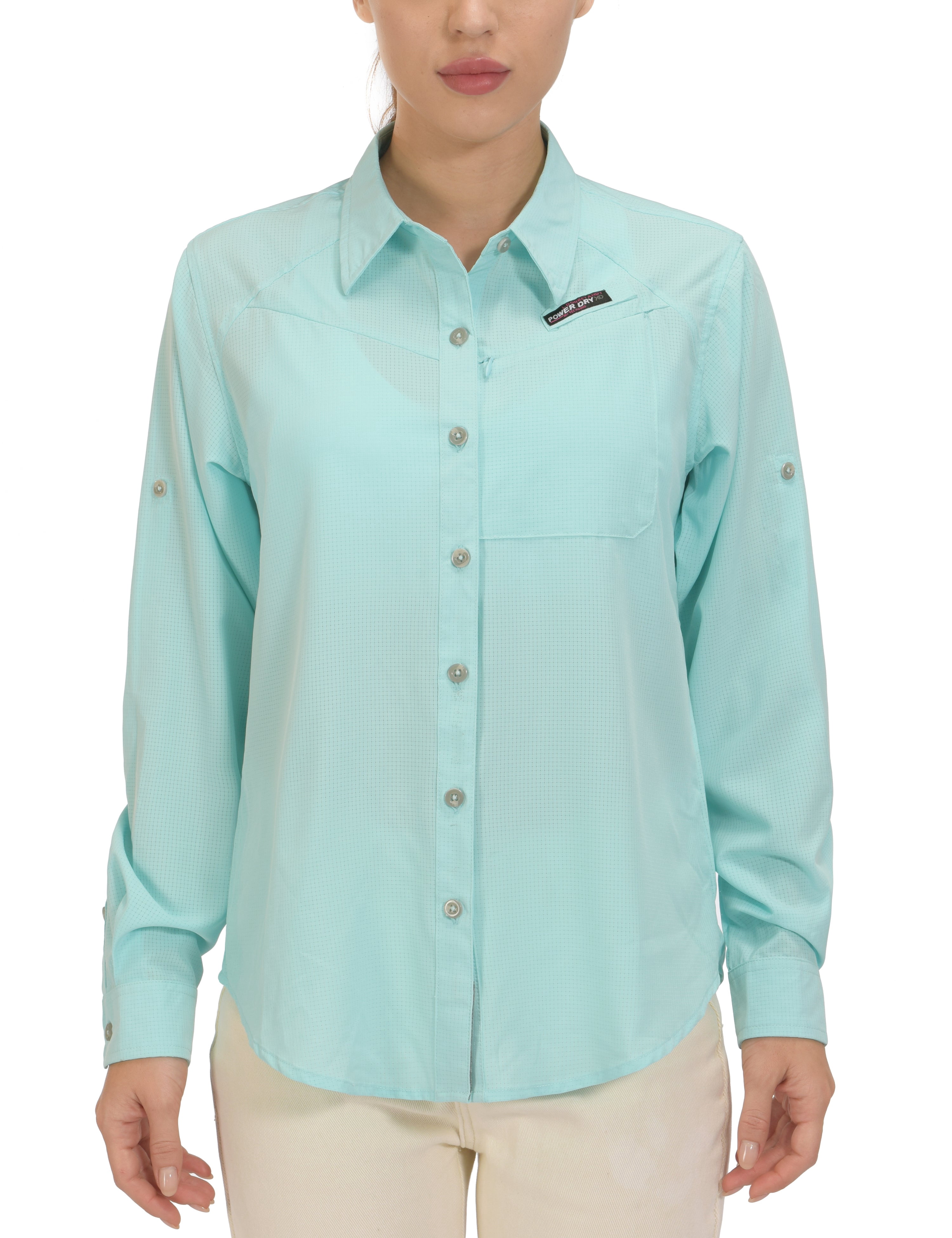 Little Donkey Andy Women's UPF 50+ Long Sleeve Sun Shirt - Button Down Blouse For Fishing, Hiking