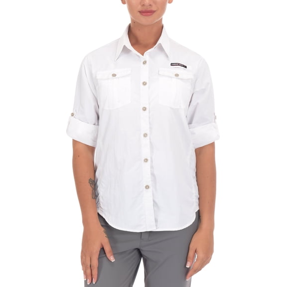 Little Donkey Andy Women's UPF 50+ UV Protection Shirt, Long Sleeve Fishing Hiking Shirt Off White 3XL