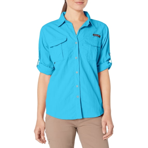 Little Donkey Andy Women's UPF 50+ UV Protection Shirt, Long Sleeve Fishing Shirt, Breathable and Fast Dry B.Sea Blue S