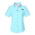thumbnail image 1 of Women's UPF 50+ UV Protection Shirt, Short Sleeve Fishing Shirt, Breathable and Fast Dry Pale Light Blue 2XL, 1 of 7