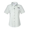 thumbnail image 1 of Women's UPF 50+ UV Protection Shirt, Short Sleeve Fishing Shirt, Breathable and Fast Dry Pale Light Grey 2XL, 1 of 7