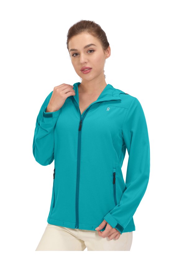 Women's UV Protection Hiking Jackets Breathable Hooded Shirts for Fishing Camp with Air-Holes Blue Size M