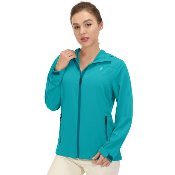 Little Donkey Andy Women's UV Protection Hiking Jackets Breathable Hooded Shirts for Fishing Camp with Air-Holes Blue Size M