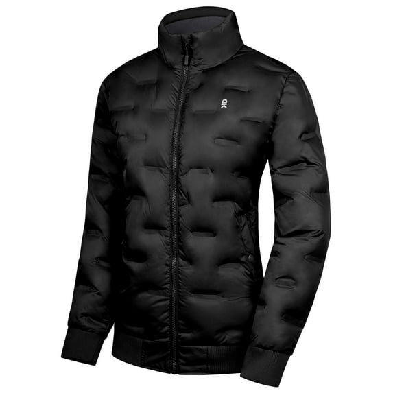 Little Donkey Andy Women's Warm Puffer Jacket Lightweight Windproof Winter Coat with Recycled Insulation (Black L)