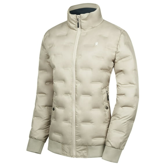 Little Donkey Andy Women's Warm Puffer Jacket Lightweight Windproof Winter Coat with Recycled Insulation (Khaki L)