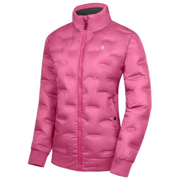 Little Donkey Andy Women's Warm Puffer Jacket Lightweight Windproof Winter Coat with Recycled Insulation (Rose Red XXL)