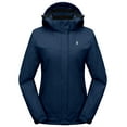 thumbnail image 1 of Little Donkey Andy Women's Waterproof Hiking Skiing Jacket with Removable Hood, Fleece Lined Winter Warm Rain Coat Galaxy Blue XS, 1 of 7