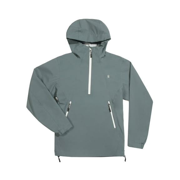 Little Donkey Andy Women's Waterproof Rain Jacket Half-Zip Pullover Lightweight Hoodie Anorak Windbreaker for Women Grey Size L