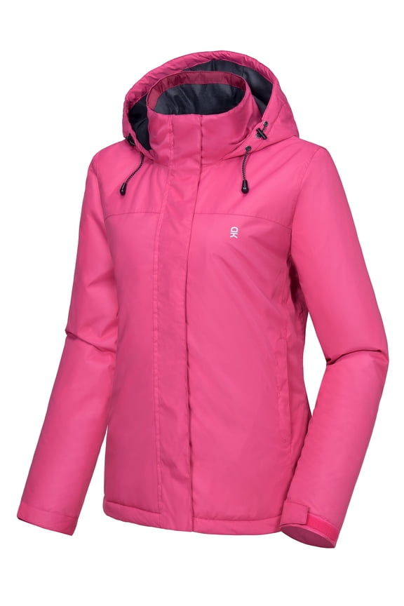 Women's Waterproof & Windproof Ski/Snowboard Jacket，Warm Winter Coat for Mountain, Snow & Rain Conditions Rose XS
