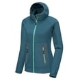 thumbnail image 1 of Little Donkey Andy Women's Winter Lightweight Warm Fleece Jacket Thumb Holes Thermal Hooded Coat Running Hiking Marine Blue M, 1 of 7
