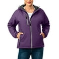 thumbnail image 1 of Little Donkey Andy Womens Warm Recycle Insulated Jacket Hooded Lightweight Windproof Winter Coat Hiking Travel Purple L, 1 of 6