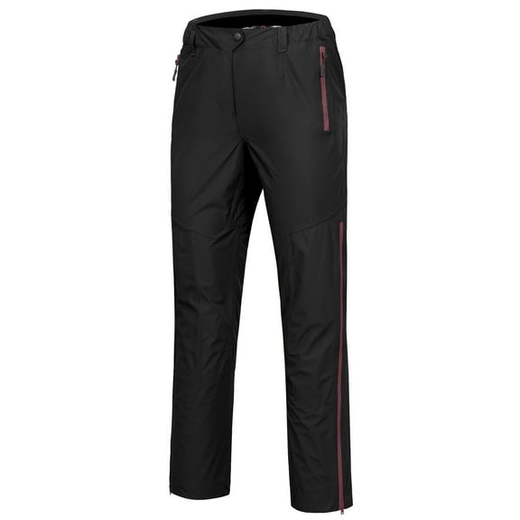 Little Donkey Andy Womens Waterproof Lightweight Rain Pants Windproof Overpants Hiking Fishing Outdoor Black XS
