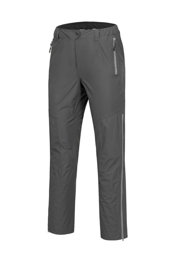 Womens Waterproof Lightweight Rain Pants Windproof Overpants Hiking Fishing Outdoor Grey S