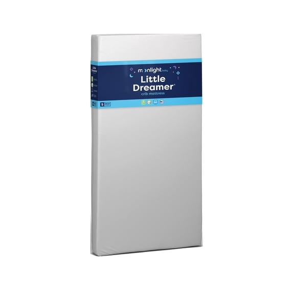 Little Dreamer Dual-Sided Crib Mattress 5" Thick for Infants & Toddlers by Moonlight Slumber