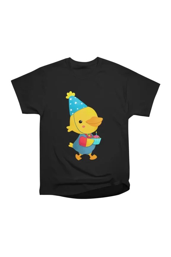 Little Duck with Birthday Cupcake T-Shirt Tee Gift For Him Merch For Her Apparel For Frien