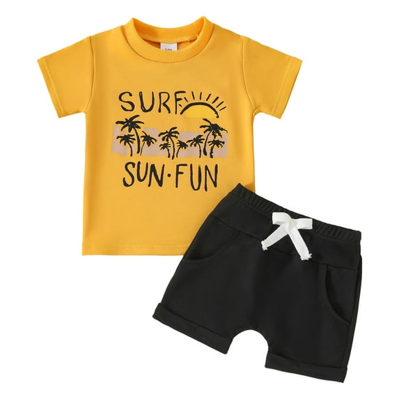 Little Dude Baby Boy Outfit Toddler Boys Summer Outfits Mamas Boy Checkerboard Short Sleeve T-Shirts Tops and Elastic Waist Shorts Clothes Sets