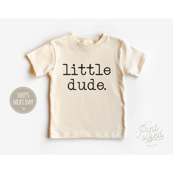 Little Dude Toddler Shirt - Vintage Kids Shirt - Cute Natural Toddler Tee, New Born, Baby Shower Gift, New Parents Gift