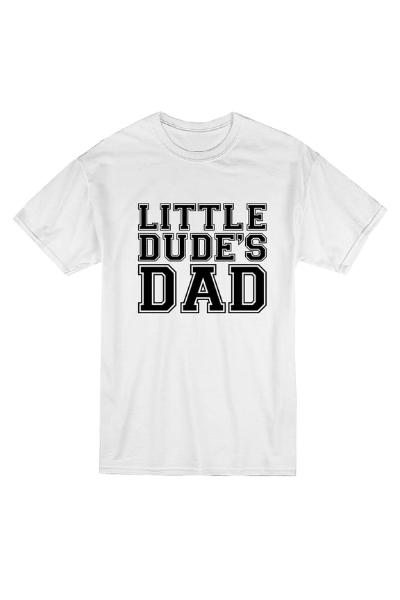 Little Dude's Dad Son Matching Graphic Men White T-Shirt, Male Large