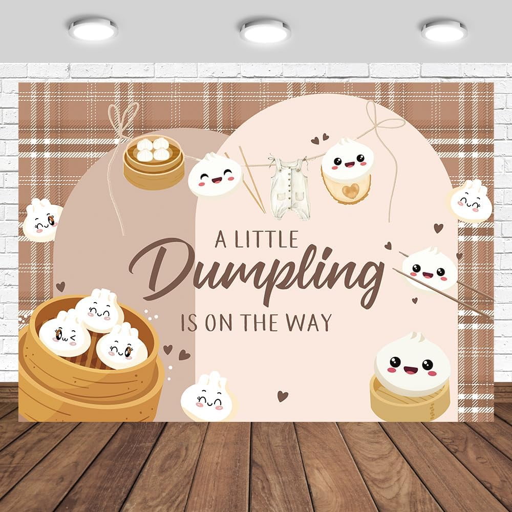 Little Dumpling Baby Shower Backdrop A Little Dumpling is On The Way ...