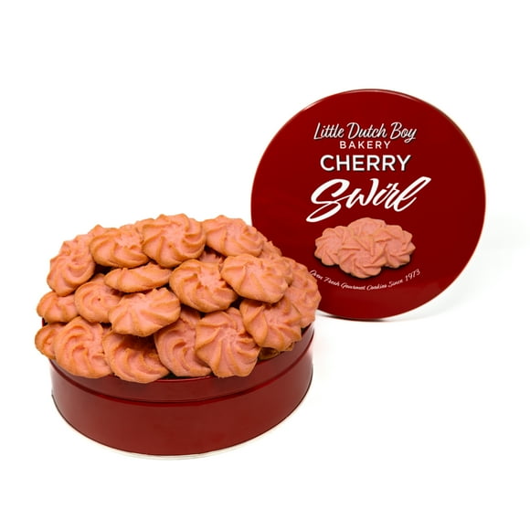Little Dutch Boy Bakery Cherry Swirl Baked Gourmet Cookie Tin, 28 oz, Approx. 60 Count