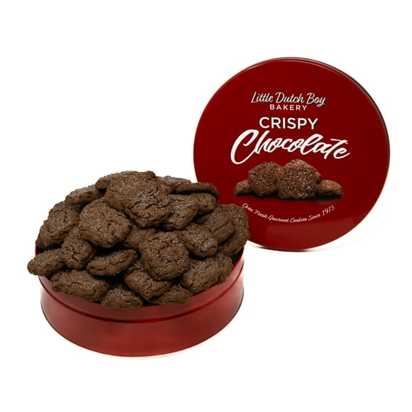 Little Dutch Boy Bakery Crispy Chocolate Baked Gourmet Cookie Tin, 32 oz, Approx. 70 Count