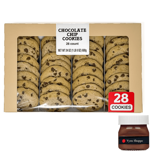 Little Dutch Boy Bakery Semi-Sweet Baked Soft Chocolate Chip Cookies, Family Size, 28 Count, 24 oz, Ready to Serve