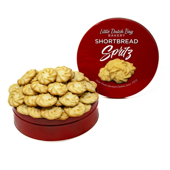 Little Dutch Boy Bakery Shortbread Spritz Baked Gourmet Cookie Tin, 28 oz, Approx. 60 Count