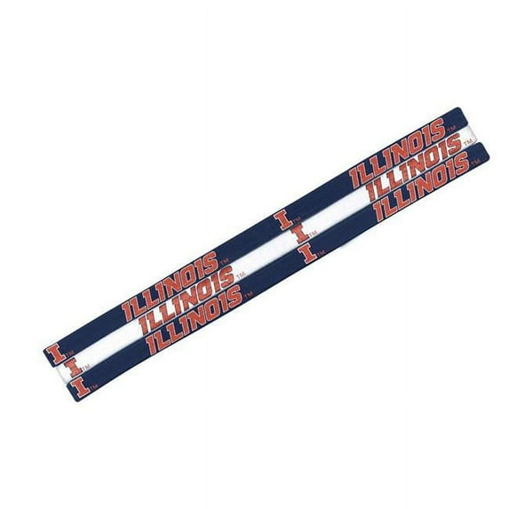 Little Earth 100403-UILL-1 NCAA Elastic Headband - Illinois Illini