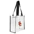 thumbnail image 1 of Little Earth 101311-USCT-1 NCAA Clear Square Stadium Tote - USC Trojans, 1 of 3