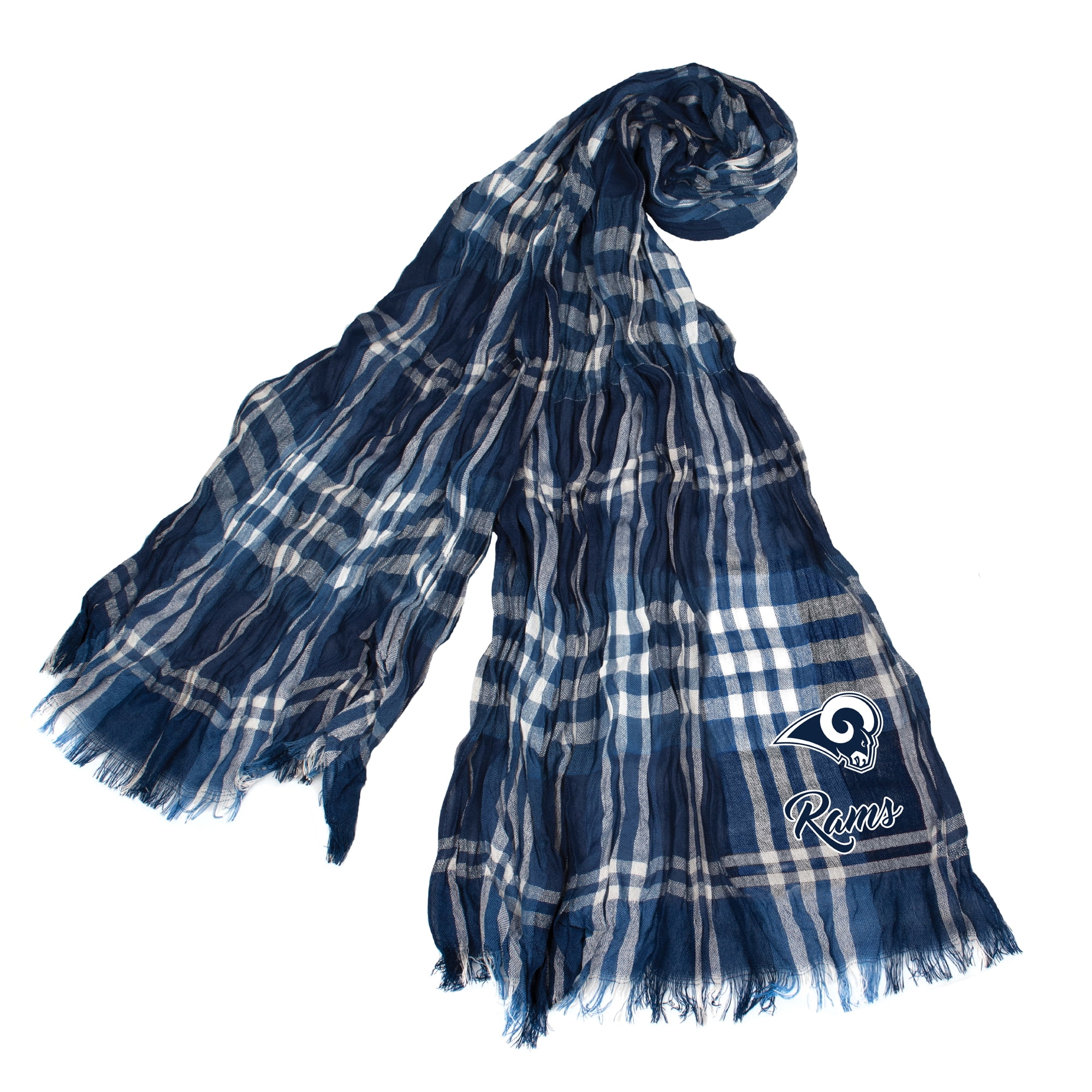 Little Earth - NFL Crinkle Plaid Scarf, Los Angeles Rams
